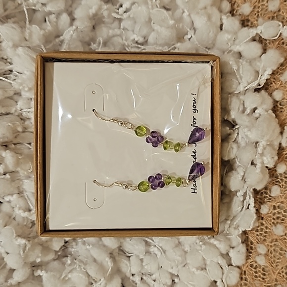 Amethyst/Peridot Earrings - Picture 8 of 8